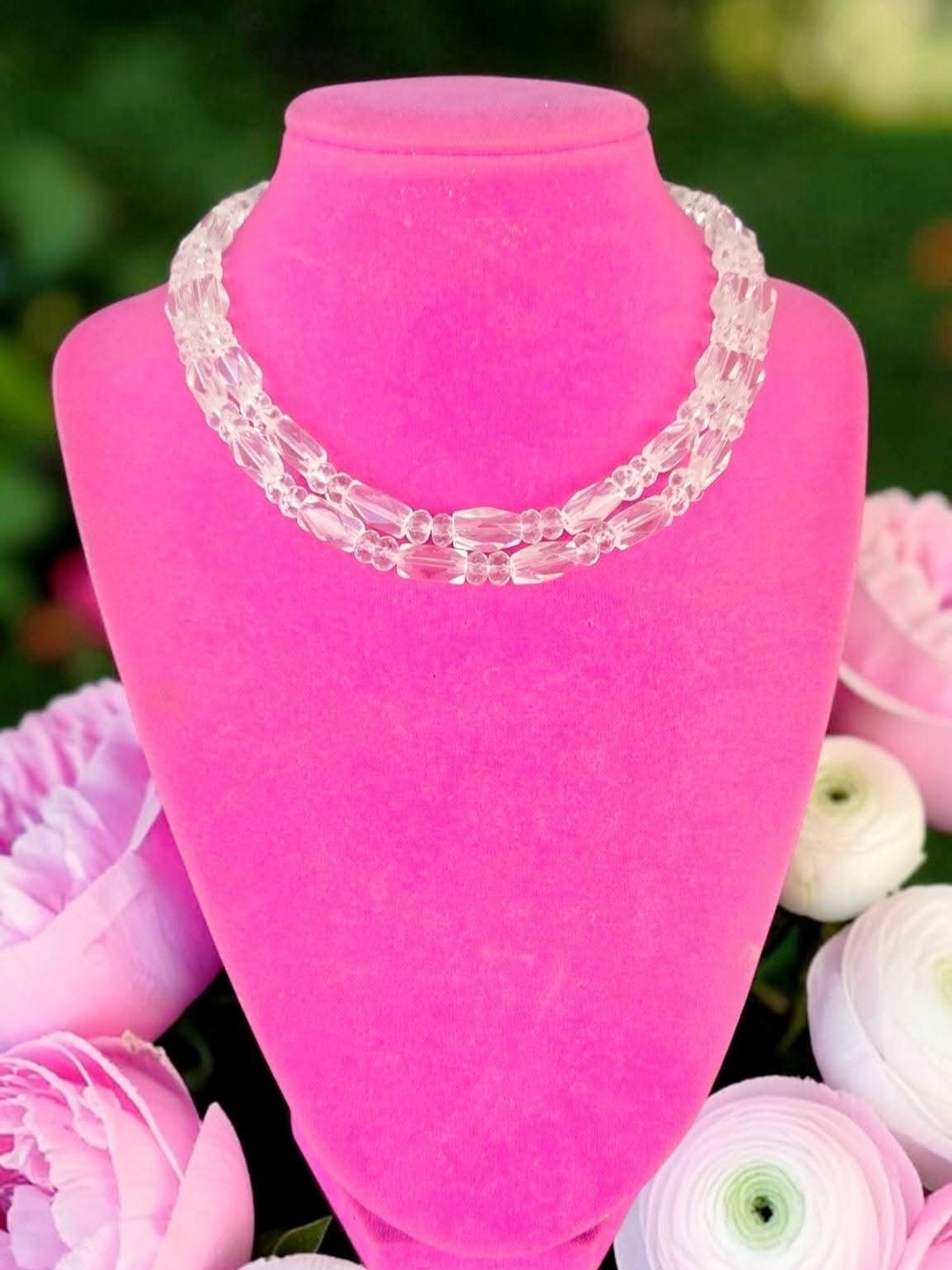 Restrung Vintage Glass Bead Necklace